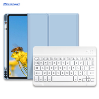 Étui de tablette élégant, durable et résistant aux chocs avec clavier BT sans fil pour iPad Air 10,5 pouces avec support pour stylet