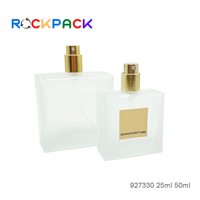 Flacons vaporisateurs de parfum en verre givré 25ml 50ml Emballage cosmétique pour femmes