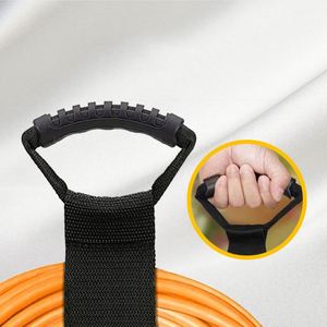 Heavy Duty <b>Hook</b> and Loop Extension Cord Holder Organizer With Rubber Handle for Pool Hoses <b>Garden</b> Hoses Cables - Product Image 1