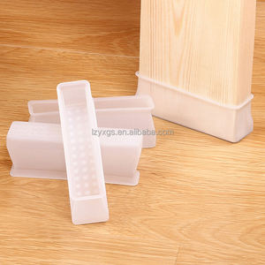 Couvre-pieds <span class=keywords><strong>de</strong></span> <span class=keywords><strong>lit</strong></span> rectangulaire pour enfants, antidérapant, en silicone, réutilisable, durable, silencieux, protection des pieds <span class=keywords><strong>de</strong></span> meubles - Product Image 5