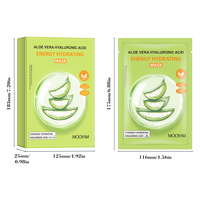 Le masque facial d'hydratation énergétique de marque privée 30gx5 Aloe Vera et acide hyaluronique revitalise la peau terne