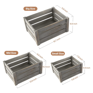 2023 New arrivals Hot Bán Quà Tặng tùy chỉnh trang trí nội thất mộc mạc thùng gỗ Pallet Gỗ Lớn Thùng thùng gỗ - Product Image 3