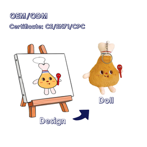 Porte-clés en peluche personnalisé en forme d'animal, jouet en peluche promotionnel, adorable porte-clés animal en peluche sur mesure - Product Image 4