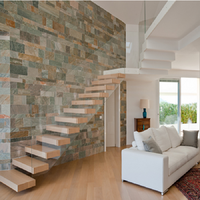 Escalier flottant en bois sur mesure avec design cantilever pour maisons contemporaines