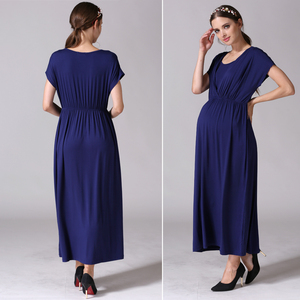 Vente en gros Robe pour femmes enceintes Robe d'allaitement style européen <span class=keywords><strong>Vêtements</strong></span> <span class=keywords><strong>de</strong></span> maternité S-XXL bonne extensibilité pour femmes <span class=keywords><strong>de</strong></span> <span class=keywords><strong>grande</strong></span> <span class=keywords><strong>taille</strong></span> - Product Image 5