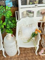 Chaise en résine imprimée en 3D miniature à l'échelle 1/12, scène de restaurant rétro, accessoires de maison de poupée Maileg
