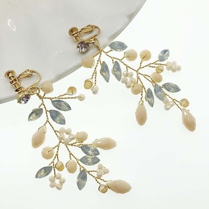 SLBRIDAL Handmade Rhinestones Crystal Pearl <strong>Clip</strong> <strong>on</strong> Wedding Dangle <strong>Earring</strong> Bridal Chandelier <strong>Earring</strong> Fashion Women Girls Jewelry - Product Image 5