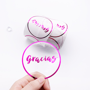 Etichetta Adesiva <span class=keywords><strong>Trasparente</strong></span> Impermeabile per Cosmetici, Etichetta Privata Personalizzata per Profumi, Candele, Artigianato, Realizzata in PP e <span class=keywords><strong>PVC</strong></span> - Product Image 3