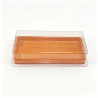 Boîte à gâteau rectangulaire en plastique de 6 pouces, écologique et jetable, pour emballage en rouleau, idéale pour les boulangeries (vente en gros)