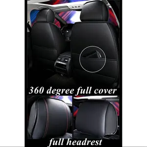 Funda de asiento de coche de cuero impermeable 5D 9D, accesorios de Interior de coche, juego completo de cojines de asiento de lujo universales, 13 Uds. Para coches - Product Image 5