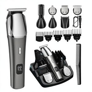 Kit de Recortadora de Pelo Eléctrica Inalámbrica 6 en 1 de Acero Inoxidable, Recortadora de Barba, Bigote, Cuerpo, Orejas, Nariz, Resistente al Agua IPX6, para Barbería y Hogar - Product Image 1