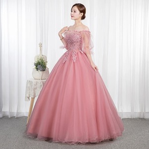 Pink Tulle Ball Gown Strapless Empire Waist Wedding Dress Women's Formal Evening Gown Party Dress Stage Performance Dress - Product Image 3