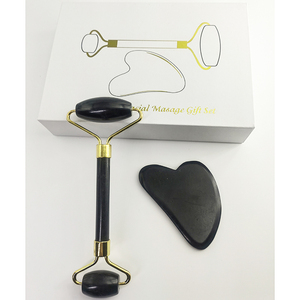 Hot selling <b>jade</b> <b>roller</b> 100% natural beauty massage for face facial <b>jade</b> stone double rose quartz <b>jade</b> - Product Image 2