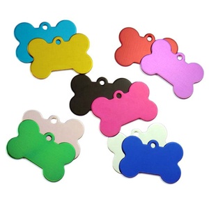 Wholesale Cheap Multicolor Aluminum <strong>Dog</strong> Collar Tags Custom Logo Bone Shape Features <strong>Lights</strong> Solid Pattern Material - Product Image 4