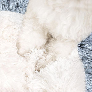 เตียงถ้ำแมวทำมือพับได้พร้อมฐานกันลื่นอบอุ่นเตียงแมวกำมะหยี่สีเทาสีฟ้าบ้านสำหรับในบ้าน - Product Image 3