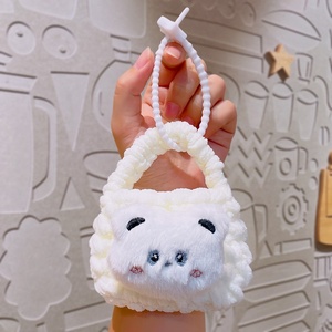 Cute Saturn Cat <b>Leather</b> Mini Chain Bag Charm <b>Keychain</b> with Silk Screen Printing High-end Style Women's Bag Hanger Wholesale - Product Image 6