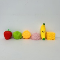 Ensemble de jouets sensoriels croquants et moelleux aux saveurs de fraise, banane, fromage, fruits et aliments, en provenance de notre entrepôt aux États-Unis, idéal pour les cadeaux et les fêtes.