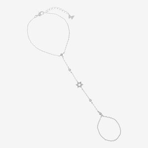 สร้อยข้อมือเงินแท้ 925 ประดับดาวแห่งดาวิดและฮัมซา สัญลักษณ์ชาวยิว สำหรับผู้หญิง - Product Image 2