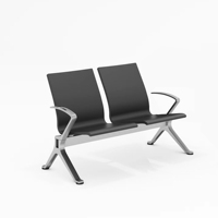Chaise de réception d'aéroport Chaise de rangée publique en PU 3 places Chaise de poutre d'attente de clinique hospitalière avec bras
