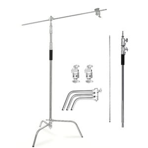 ขาตั้งไฟสตูดิโอแบบ C-Stand สแตนเลส ขนาด 330 ซม. ขายดีจากโรงงาน สำหรับไฟสตูดิโอ กล้องถ่ายรูป โทรศัพท์มือถือ <span class=keywords><strong>วิดีโอ</strong></span> และการถ่ายภาพ - Product Image 1