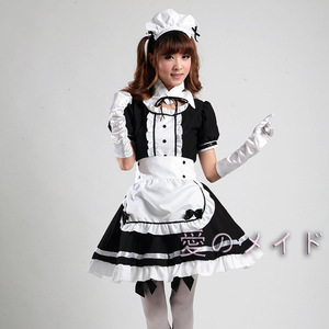 Robe de servante lolita noire mignonne 2023, robe de servante française, costume de cosplay pour filles, femmes, anime, <span class=keywords><strong>serveuse</strong></span>, fête, costumes de scène, tailles S-5XL - Product Image 1
