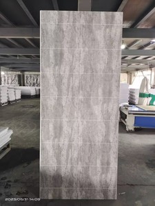 Panel de Pared <span class=keywords><strong>para</strong></span> Ducha de PVC con Diseño Hexagonal Beige de Mármol y Concreto, 1/1.2m, de la <span class=keywords><strong>Mejor</strong></span> Calidad, Impermeable, con Acabado UV, <span class=keywords><strong>para</strong></span> Decoración de Baños - Product Image 6