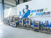 Ligne de production de yaourt entièrement automatique de 200 L, machine de transformation du lait à petite échelle pour la fabrication de yaourt