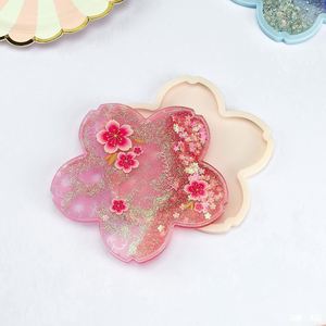 Customized Acrylic Transparent Quicksand Coasters Cartoon and Anime Style Plastic Crafts