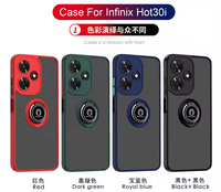 Étui de téléphone en TPU mat antichoc avec support de bague pour Infinix Hot 30I 20Play 50Pro 4G et autres séries