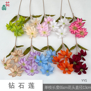 Flores de Seda de Clematista Diamante para Decoración de Escenarios de Boda y Arreglos de Fondo - Product Image 4