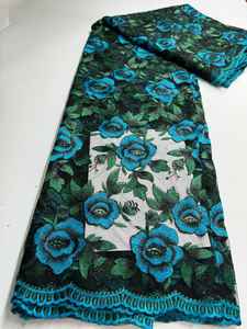 أحدث قماش دانتيل تول لحفلات الزفاف مطرز بالماء قابل للذوبان قماش نسائي مطرز - Product Image 5