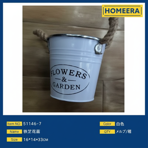 Commercio all'ingrosso 96 pezzo di ferro alla rinfusa vaso di fiori grande 16x14x11cm fioriera da parete per la casa e il giardino per uso del pavimento - Product Image 1