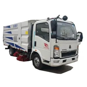 HOWO 5 cbm Straßenkehrwagen Staubsauger-Lkw zum Verkauf