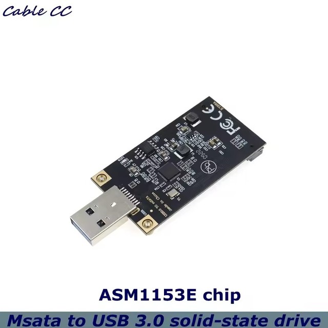 High-Quality Msata to USB 3.0 Solid-State Drive to Mobile Hard Drive ASM1153E Chip Plug and Play For sizes 30 * 50
