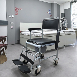 Careage <span class=keywords><strong>Alphard</strong></span> 14521 New Nhỏ Gọn Di Động Commode Nhà Vệ Sinh Ghế Với Bánh Xe Có Thể Tháo Rời Phòng Tắm Thiết Bị An Toàn - Product Image 1