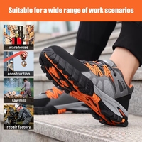 Chaussures décontractées pour hommes Guyisa, antidérapantes, résistantes à l'usure, à lacets, pour chantier, travail en extérieur, style utilitaire, marche