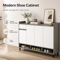 Mueble Zapatero para Entrada de Casa, Moderno y Sencillo, para Pasillo, Sala de Estar, Vestíbulo, Apartamento Pequeño, Gran Capacidad de Almacenamiento