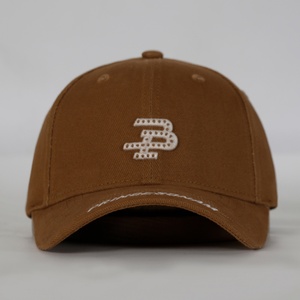 Gorra de Béisbol de 6 Paneles de Sarga 100% Algodón al por Mayor, Color Sólido, para Deportes al Aire Libre, con Logotipo Bordado 3D Personalizado - Product Image 2