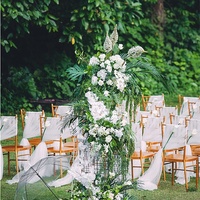 Housse de chaise en mousseline de soie, couverture de haute qualité, décoration de siège de mariage, mousseline de soie, couverture de chaise bouclée