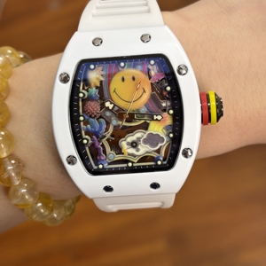 Reloj de Cuarzo Deportivo Resistente al Agua <span class=keywords><strong>RM</strong></span> <span class=keywords><strong>88</strong></span> con Esfera Smiley Element Premium para Hombre, Estilo Richard, Forma de Barril - Product Image 1