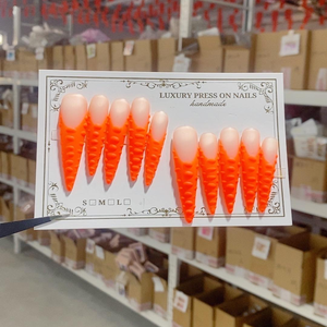Applicazione di nuovo arrivo unghie finte finte unghie artificiali fatte a mano con colla Design unico scatola di imballaggio - Product Image 5