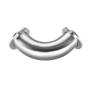 304 Stainless Steel Polished Quick Fit Connect Food Sanitary Tri Clamp Connection 90 Elbow