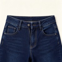 Celana Jeans Bootcut Pinggang Tinggi Wanita Model Curvy Flare Bahan Denim Stretch Pembentuk Tubuh Kasual Grosir Pabrik