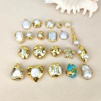 Vente en gros de bijoux bon marché perles plaquées or perles naturelles irrégulières perles de Larimar pour bracelet collier faire des cadeaux