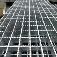 Grille de drainage d'eau de pluie en acier inoxydable 304 316, grilles en acier galvanisé à chaud, grille de drainage à barres plates dentelées