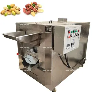Automatische Roestvrijstalen Capaciteit 100-500 Kg/u Pistache-Branderij Meloenzaden Geroosterde Cacaonotenroosterverwerkingsmachines
