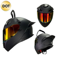 Casques de Moto Modulaires Double Visière Flip-up Full Face Approuvé DOT Moto Moteur Street Bike Racing Casque