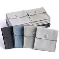 Pochette à bijoux personnalisée en microfibre velours pour boucles d'oreilles, bagues et colliers – Sac en velours haut de gamme anti-ternissement