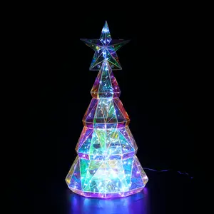 Holographic Foil USB Plug Polar Led Magic Light Christmas Tree Living Room Party Props Decoration Xmas Ornaments and Crafts
