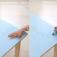 Table d'étude moderne en bois de couleur pastel Moetry Set Dry Erase Write n Wipe Art Table pour la maternelle Meubles pour enfants